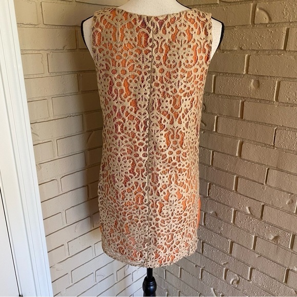 Robert Rodriguez Dress Women's Size 2 Orange Silk Crochet Lace Sleeveless $498 - Picture 6 of 10